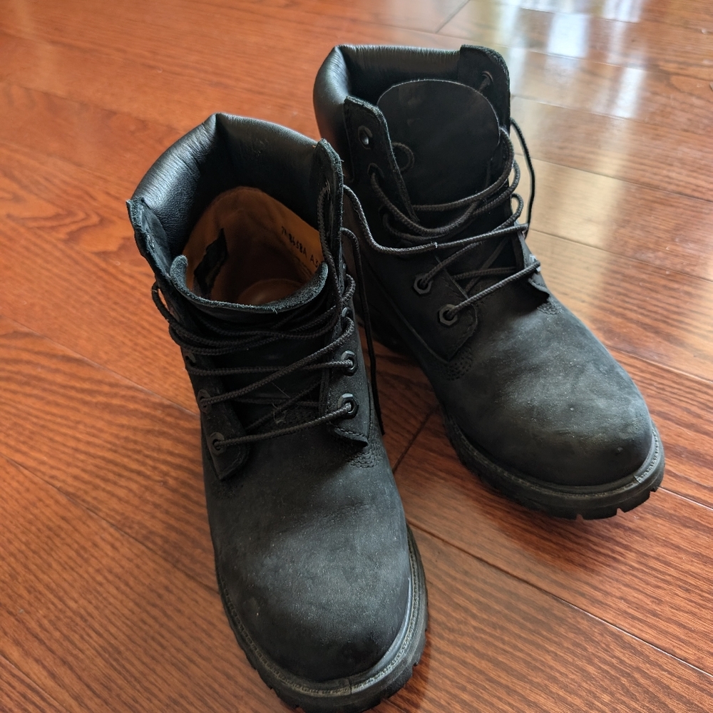 Timberland Charcoal Leather Boots